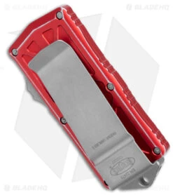 Microtech Exocet Dagger OTF Automatic Knife Distressed Red (1.9" Apocalyptic SW) -Microtech Microtech Exocet Dagger CA Legal OTF Auto Distressed Red Apocalypitc BHQ 178734 jr side