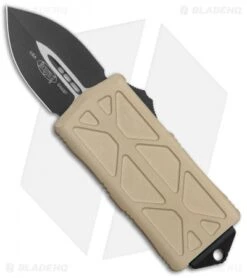 Microtech Exocet Dagger CA Legal OTF Automatic Knife Gold (1.9" Black) 157-1BSE