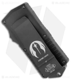 Microtech Exocet Dagger Jedi Knight CA Legal OTF Automatic Knife (1.9" Blue) -Microtech Microtech Exocet Dagger CA Legal OTF Auto Jedi Knight Blue BHQ 139439 jr side