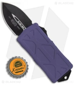 Microtech Exocet Dagger CA Legal OTF Automatic Knife Purple (1.9" Black) 157-1PU -Microtech Microtech Exocet Dagger CA Legal OTF Auto Purple Black 157 1PU BHQ 104913 jr bottlecap