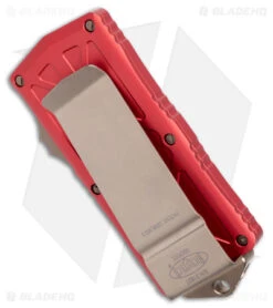 Microtech Exocet Dagger CA Legal OTF Automatic Knife Red (1.9" Bronze) -Microtech Microtech Exocet Dagger CA Legal OTF Auto Red Bronze BHQ 176959 jr side