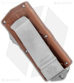 Microtech Exocet Dagger CA Legal OTF Automatic Knife Tan (1.9" Apocalyptic Serr) -Microtech Microtech Exocet Dagger CA Legal OTF Auto Tan Apocalypitc Serr 157 11APTA BHQ 122453 jr side
