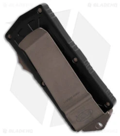 Microtech Exocet Dagger CA Legal OTF Automatic Knife Black (1.9" Bronze AP Serr) -Microtech Microtech Exocet Dagger CA Legal OTF Automatic Knife Black 1in Bronze AP Serr BHQ 181943 td side