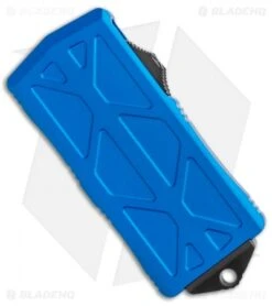 Microtech Exocet Dagger CA Legal OTF Automatic Knife Blue (1.9" Black Serr) -Microtech Microtech Exocet Dagger CA Legal OTF Automatic Knife Blue 1.9in Black Serr 157 2BL BHQ 115734 LS Spine