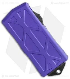 Microtech Exocet Dagger CA Legal OTF Automatic Knife Purple (1.9" Black Serr) -Microtech Microtech Exocet Dagger CA Legal OTF Automatic Knife Purple 1.9in Black Serr 157 2PU BHQ 115730 LS Spine