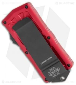 Microtech Exocet Dagger CA Legal OTF Automatic Red (1.9" Black Serr) 157-2 RD -Microtech Microtech Exocet Dagger DA Legal OTF Auto Red Black Serr 157 2RD BHQ 117061 jr side