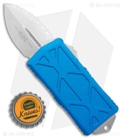 Microtech Exocet Dagger OTF Automatic Knife Blue (1.9" SW Full Serrated) -Microtech Microtech Exocet Dagger OTF Auto Blue SW Full Serrated BHQ 175372 jr bottlecap