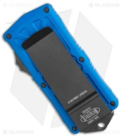 Microtech Exocet Tanto T/E CA Legal OTF Automatic Blue (1.9" Black) 158-1BL -Microtech Microtech Exocet Tanto T E CA Legal OTF Automatic 1.9 158 1BL BHQ 117653 LS Side