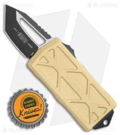 Microtech Exocet Tanto T/E CA Legal OTF Automatic Champagne Gold (1.9") 158-1CG -Microtech Microtech Exocet Tanto T E CA Legal OTF Automatic 1.9 158 1CG BHQ 117672 LS Bottlecap