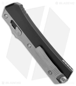 Microtech Glykon Signature Series OTF Auto Knife Black Aluminum + Ti (3.75" SW) -Microtech Microtech Glykon DE OTF Auto Black SW BHQ 174403 jr side