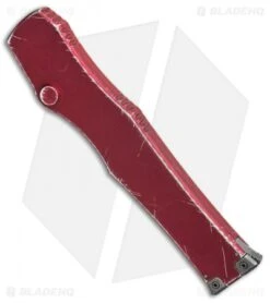 Microtech Halo VI Hellhound OTF Knife Red Distressed (4.4" Apocalyptic) -Microtech Microtech Halo VI Hellhound OTF Red Distressed Apocalyptic 519 10DRD BHQ 93007 jr side