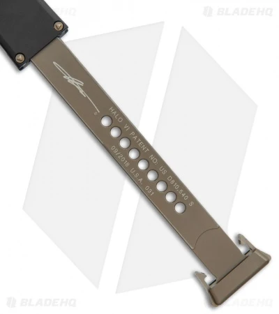 Microtech Halo VI Hellhound W/ Safety Tanto OTF Knife (4.4" Bronzed) 519-13 6 Microtech Halo VI Hellhound W/ Safety Tanto OTF Knife (4.4" Bronzed) 519-13 - Image 4