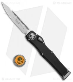 Microtech Halo VI S/E OTF Automatic Knife Black (4.4" Stonewash) 251-10 -Microtech Microtech Halo VI SE OTF Auto Black SW 251 10 BHQ 83165 jr bottlecap 1