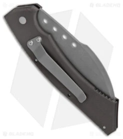 Microtech Hawk Automatic Knife Black Aluminum (4" Serrated BB ATS-34) -Microtech Microtech Hawk Auto BB Serr BHQ 172989 jr side