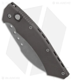 Microtech Hawk Automatic Knife Black Aluminum (4" Serrated BB ATS-34) -Microtech Microtech Hawk Auto BB Serr BHQ 172989 jr spine
