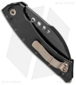 Microtech Signature Series Hawk Automatic Knife Black DLC (4" Black) -Microtech Microtech Hawk Auto Black DLC Signature Series Black 166 1DLCS BHQ 103385 jr side