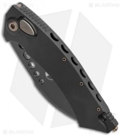 Microtech Signature Series Hawk Automatic Knife Black DLC (4" Black) -Microtech Microtech Hawk Auto Black DLC Signature Series Black 166 1DLCS BHQ 103385 jr spine