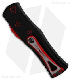 Microtech Hera D/E Signature Series Auto Knife Dagger Twin Flames (3" Two-Tone) -Microtech Microtech Hera DE Signature Series AK Dagger Twin Flames 3in two tone BHQ 180928 td side