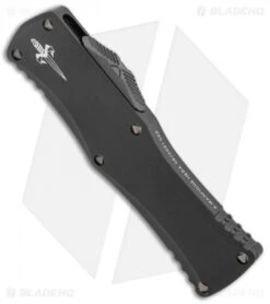 Microtech Hera Custom OTF Automatic Knife Black Aluminum (3" Black DLC SW) -Microtech Microtech Hera OTF Auto Double Edge DLC TT SW 122 10 525 MCK BHQ 134085 jr spine