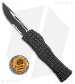 Microtech Hera S/E Frag SS OTF Automatic Knife Black (3" Black Serr) -Microtech Microtech Hera SE Frag Partial Serr OTF Auto Black Black BHQ 178764 jr bottlecap