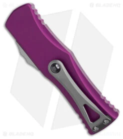 Microtech Hera S/E OTF Automatic Knife Violet (3" Stonewash) 703-11VI -Microtech Microtech Hera SE OTF AK Violet 3in SW BHQ 181675 td side