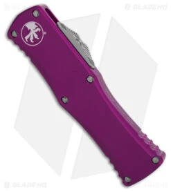 Microtech Hera S/E OTF Automatic Knife Violet (3" Stonewash) 703-11VI -Microtech Microtech Hera SE OTF AK Violet 3in SW BHQ 181675 td spine