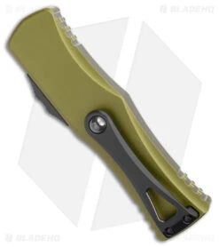 Microtech Hera S/E OTF Automatic Knife OD Green (3.1" Black) -Microtech Microtech Hera SE Partial Serr OTF Auto OD Green Black BHQ 178762 jr side