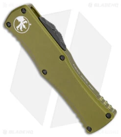 Microtech Hera S/E OTF Automatic Knife OD Green (3.1" Black) -Microtech Microtech Hera SE Partial Serr OTF Auto OD Green Black BHQ 178762 jr spine