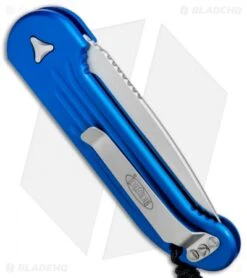 Microtech LUDT Automatic Knife Blue (3.4" Satin) 135-4BL 8 Microtech LUDT Automatic Knife Blue (3.4" Satin) 135-4BL -Microtech Microtech LUDT Auto Blue Satin 135 4BL BHQ 72399 jr side
