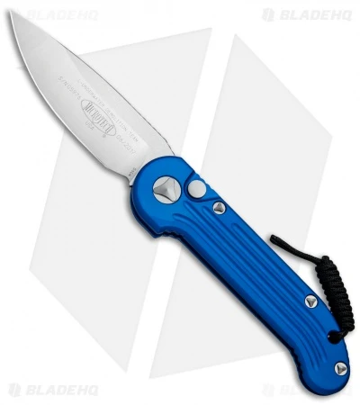 Microtech LUDT Automatic Knife Blue (3.4" Satin) 135-4BL 3 Microtech LUDT Automatic Knife Blue (3.4" Satin) 135-4BL