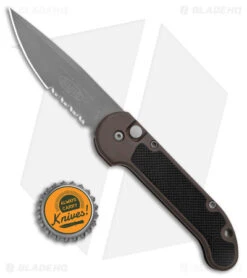 Microtech LUDT Automatic Knife Black Aluminum (4" Bead Blasted Serrated ATS-34) 9 Microtech LUDT Automatic Knife Black Aluminum (4" Bead Blasted Serrated ATS-34) -Microtech Microtech LUDT Auto No Clip BB Serr BHQ 172991 jr bottlecap