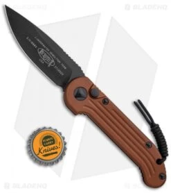 Microtech LUDT Automatic Knife Tan Aluminum (3.4" Black) 9 Microtech LUDT Automatic Knife Tan Aluminum (3.4" Black) -Microtech Microtech LUDT Auto Tan Aluminum Black BHQ 117571 jr bottlecap