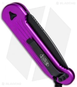 Microtech LUDT Automatic Knife Violet (3.4" Black) 135-1VI -Microtech Microtech LUDT Auto Violet Black 135 1VI BHQ 72398 jr side