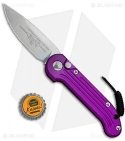 Microtech LUDT Automatic Knife Violet (3.4" Stonewash) 135-10 VI -Microtech Microtech LUDT Auto Violet SW 135 10VI BHQ 72405 jr bottlecap