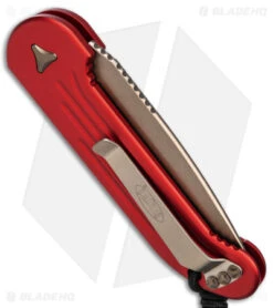 Microtech LUDT Automatic Knife Red (3.4" Bronze) 135-13RD -Microtech Microtech LUDT Automatic Knife Red 3in Bronze BHQ 50130 td side