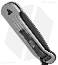 Microtech LUDT Gray Automatic Knife (3.4" Black Serr) 135-2GY -Microtech Microtech LUDT Gray Auto Black Serr 135 2GY BHQ 10567 jr side