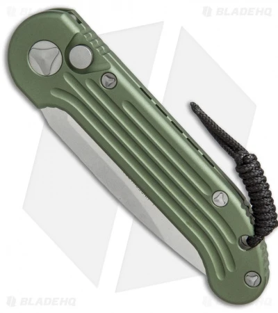 Microtech LUDT Automatic Knife OD Green (3.4" Stonewash Serr) 135-11OD 4 Microtech LUDT Automatic Knife OD Green (3.4" Stonewash Serr) 135-11OD - Image 2