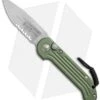 Microtech LUDT Automatic Knife OD Green (3.4" Stonewash Serr) 135-11OD -Microtech Microtech LUDT OD green sw serr 135 11OD BHQ 51947 jr