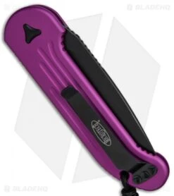 Microtech LUDT Automatic Knife Violet (3.4" Black Serr) 135-2VI -Microtech Microtech LUDT Violet Black Serr 135 2VI BHQ 68510 jr side
