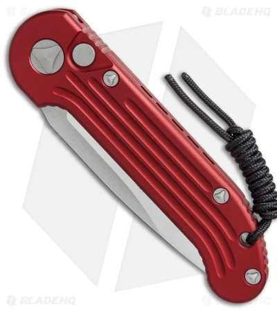 Microtech LUDT Automatic Knife Red (3.4" Satin) 135-4RD 4 Microtech LUDT Automatic Knife Red (3.4" Satin) 135-4RD - Image 2