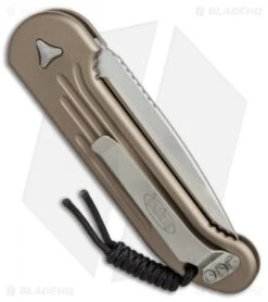 Microtech LUDT Automatic Knife Tan (3.4" Satin) 135-4TA -Microtech Microtech LUDT tan satin 135 4TA BHQ 51950 er side