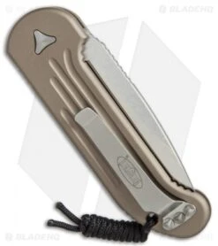 Microtech LUDT Automatic Knife Tan (3.4" Satin Serr) 135-5TA 7 Microtech LUDT Automatic Knife Tan (3.4" Satin Serr) 135-5TA -Microtech Microtech LUDT tan satin serr 135 5TA BHQ 52060 er side