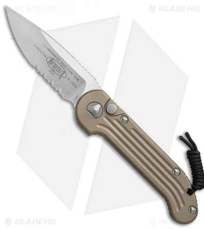 Microtech LUDT Automatic Knife Tan (3.4" Satin Serr) 135-5TA 3 Microtech LUDT Automatic Knife Tan (3.4" Satin Serr) 135-5TA