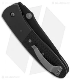 Microtech Lightfoot LCC D/A Automatic Knife Carbon Fiber (3.5" Black Serr) 05/01 -Microtech Microtech Lightfoot LCC DA CF Black Serr BHQ 9555 er side