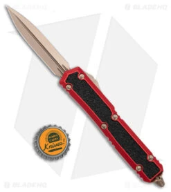 Microtech Makora D/E Signature Series OTF Automatic Knife Red (3.4" Bronze) -Microtech Microtech Makora DE Signature Series OTF Auto Red Bronzed BHQ 179046 jr bottlecap