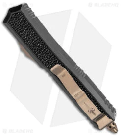 Microtech Marfione Makora II D/E OTF Auto Stingray Inlay (3.25" Damascus) -Microtech Microtech Makora II DE Auto Dagger Stingray Inlay Damascus BHQ 146697 jr side