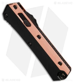 Microtech Marfione Custom Glykon OTF Auto Knife Black (3.75" Tiger Mai Damascus) -Microtech Microtech Marfione Custom Glykon OTF AK Black ein Tiger Mai Damascus BHQ 180604 td spine