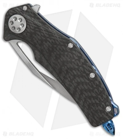 Marfione Custom Mini Matrix R Knife CF/Asteria Blue (3.25" Stonewash) 4 Marfione Custom Mini Matrix R Knife CF/Asteria Blue (3.25" Stonewash) - Image 2