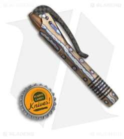 Microtech Marfione Custom Siphon II Flamed Titanium W/ LS Carbon Fiber -Microtech Microtech Marfione Custom Siphon II flamed ti lscf BHQ 68909 er size