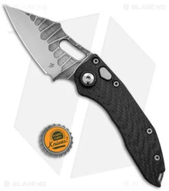 Microtech Marfione Custom Stitch Auto Knife Borka Carbon Fiber (TT Hardware) -Microtech Microtech Marfione Custom Stictch Auto Borka CF Satin Textured BHQ 176003 jr bottlecap